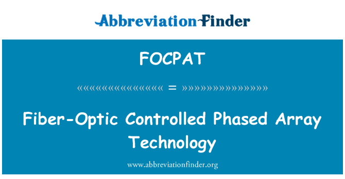 FOCPAT: Τεχνολογία οπτικών ινών ελεγχόμενη Συγχρονισμένος-σειρά