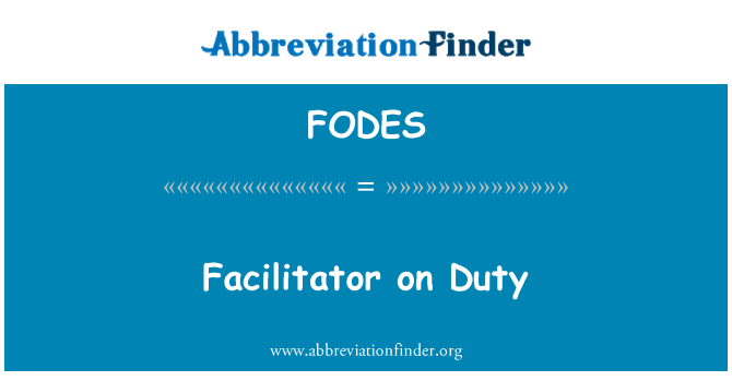 FODES: Facilitátor ügyeletes