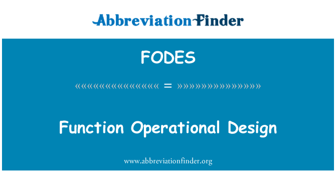 FODES: การออกแบบในการดำเนินงานของฟังก์ชัน