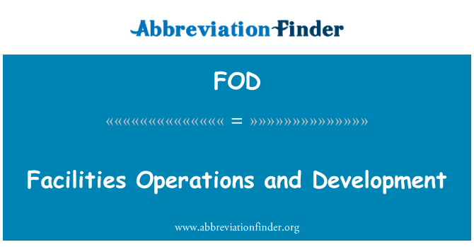 FOD: Faciliteter verksamhet och utveckling