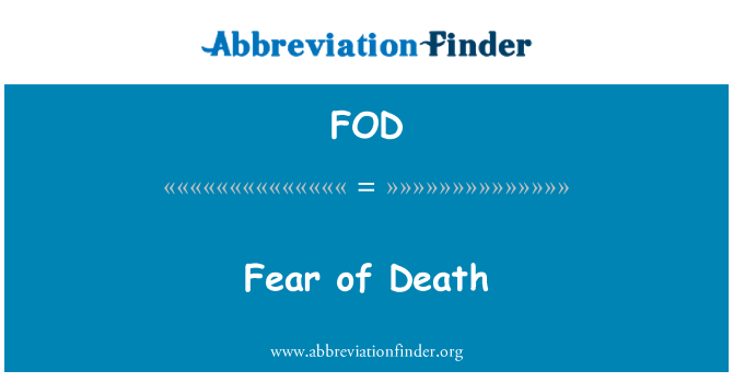 FOD: Strah od smrti