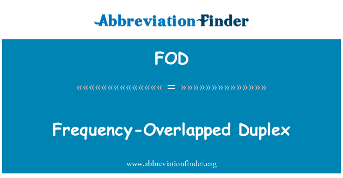 FOD: Fréquence-chevauchaient Duplex