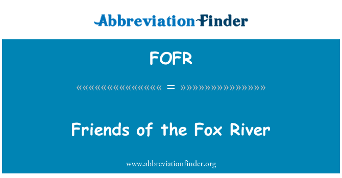 FOFR: Draugai Fox River