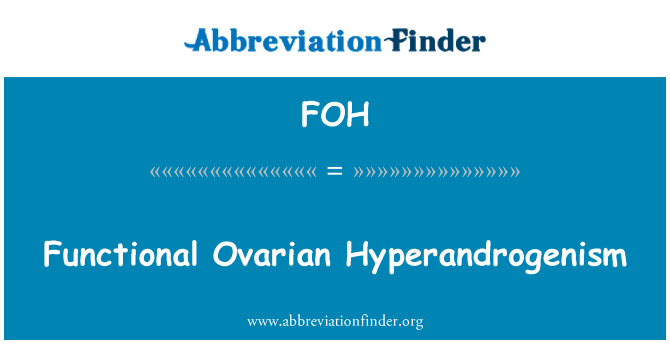 FOH: Hyperandrogenism fungsi ovari