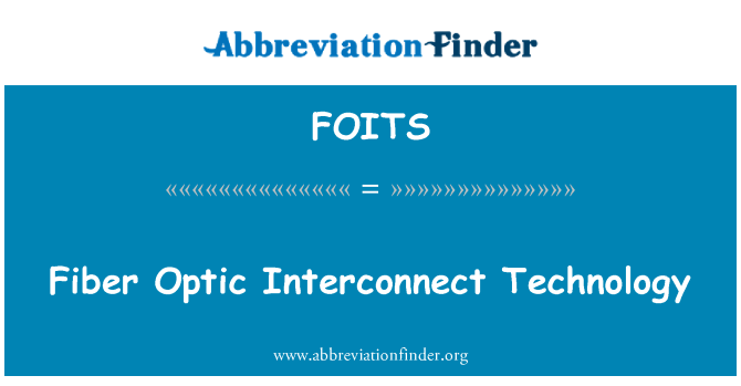 FOITS: Fiber Optic Interconnect technológiou