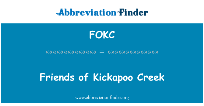 FOKC: Teman Kickapoo Creek