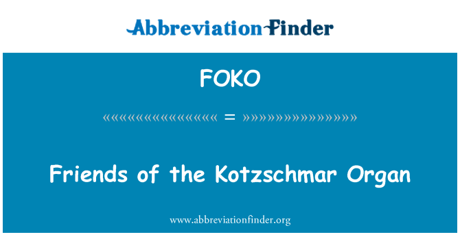 FOKO: Amics de l'òrgan Kotzschmar