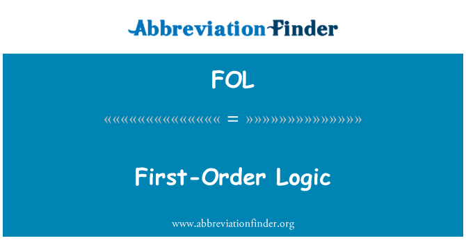 FOL: Birinci dereceden mantık