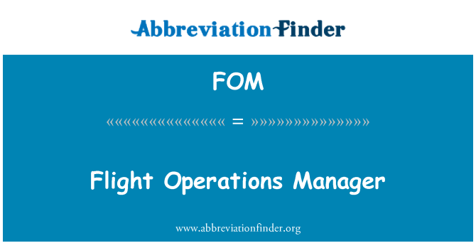 FOM: Політ Operations Manager