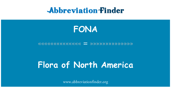 FONA: Floraen i Nordamerika