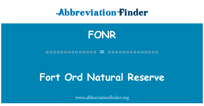 FONR: Fort Ord rezèv natirèl
