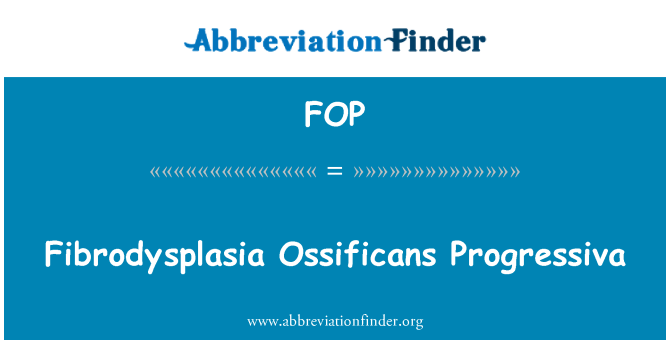FOP: Προοδευτική μυοσίτιδα Fibrodysplasia