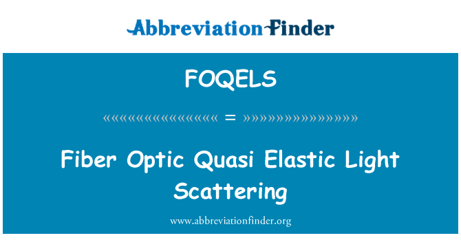 FOQELS: 纤维光学准弹性光散射