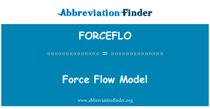 FORCEFLO: Kracht Flow Model