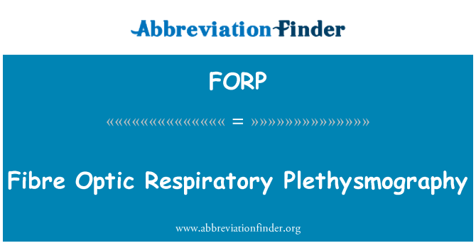 FORP: סיבים אופטיים Plethysmography הנשימה