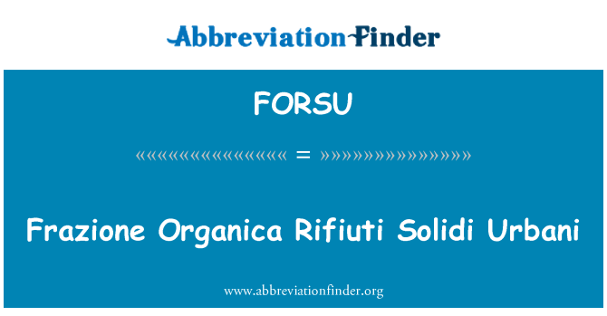 FORSU: Frazione 無機 Rifiuti 安全玻璃 Urbani