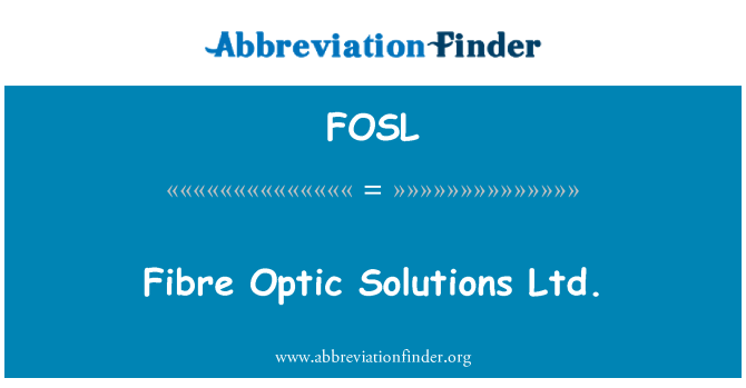 FOSL: Ffibr optig atebion Cyf.