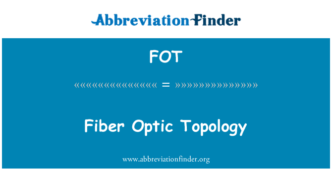 FOT: Topologia de fibra óptica