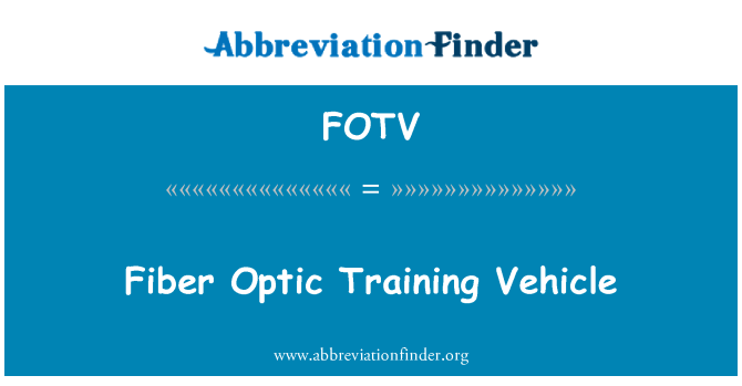 FOTV: Vettura taħriġ Optic f'fibra