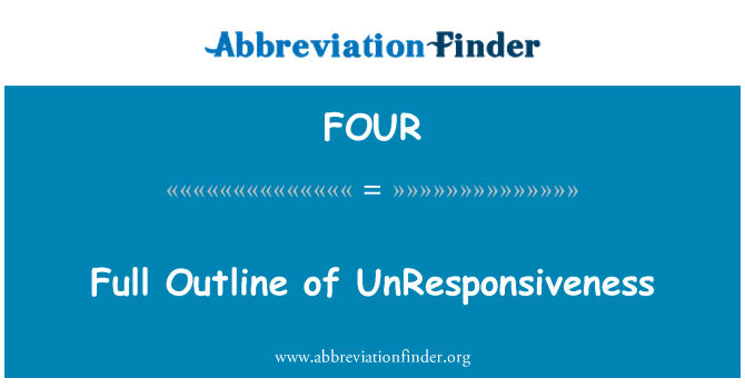 FOUR: Plný obrys nereaguje