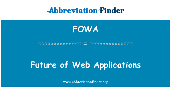 FOWA: Μέλλον των εφαρμογών Web