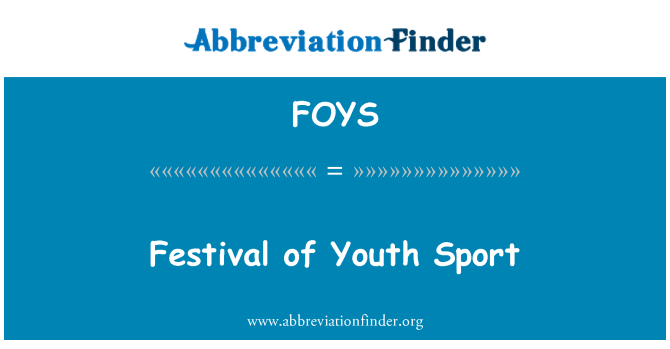 FOYS: Festival van de jeugd-Sport