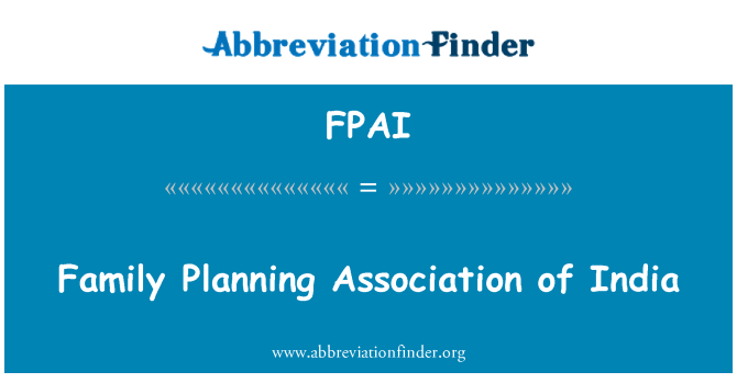 FPAI: Family Planning Association of India