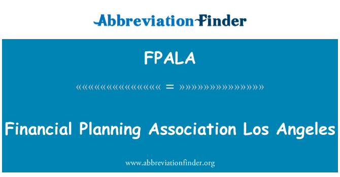 FPALA: Financiële Planning Association Los Angeles