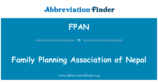 FPAN: Family Planning Association Nepal