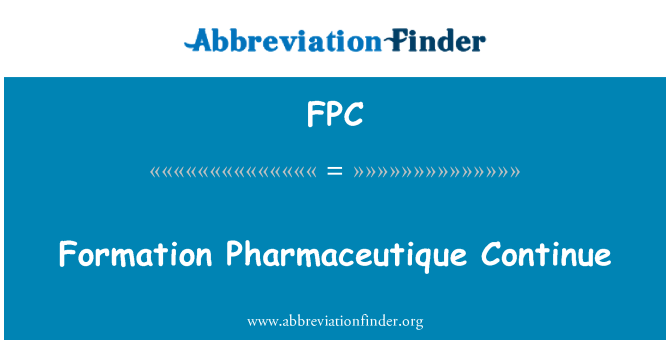 FPC: Pokračovat v tvorbě Pharmaceutique