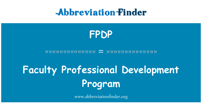 FPDP: 教师专业发展计划