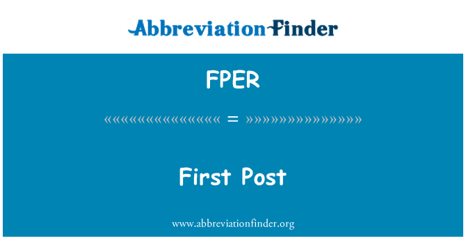 FPER: Primo Post