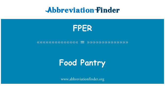 FPER: Pantry ikel