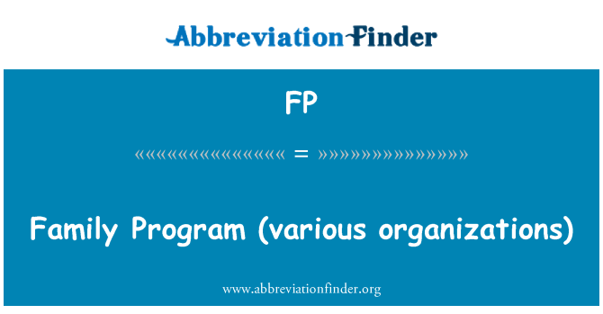 FP: תוכנית משפחתית (ארגונים שונים)