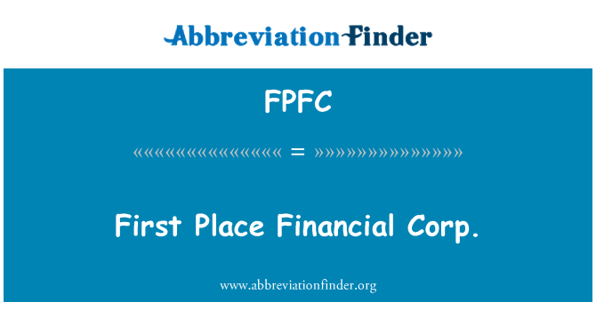FPFC: První místo Financial Corp.