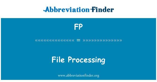 FP: Procesare fişier