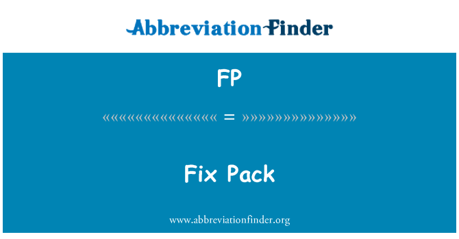 FP: Fix Pack