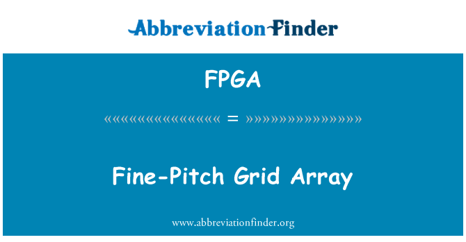 FPGA: Глоба смола Grid Array