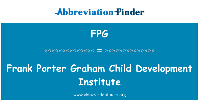 FPG: Frank Porter Graham pitit devlòpman Enstiti