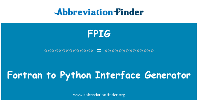 FPIG: FORTRAN Python sąsaja generatorius