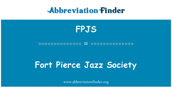 FPJS: Fort Pierce Jazz yhteiskunnan