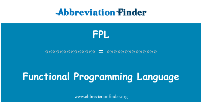 FPL: Functional Programming Language