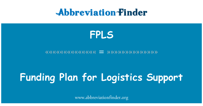 FPLS: Financování plán pro logistické podpory