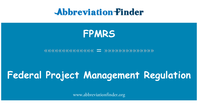 FPMRS: Föderaalne projekti juhtimise määrus