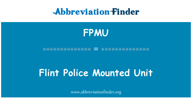 FPMU: Flint Police Mounted Unit