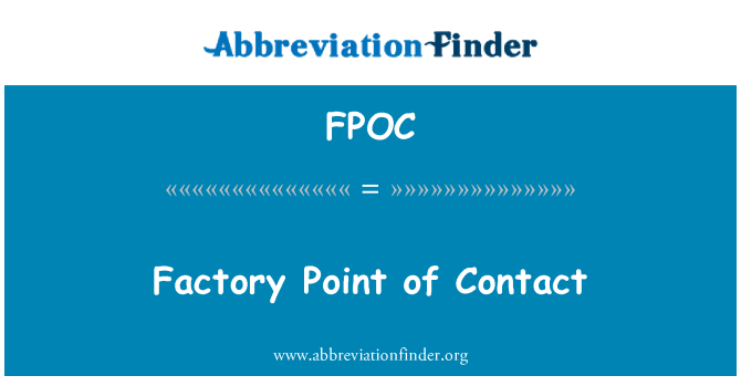 FPOC: Fabbrika punt tal-kuntatt