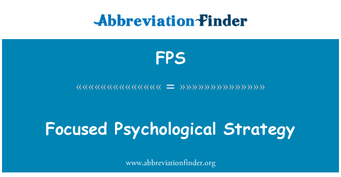 FPS: Fokusert psykologiske strategi