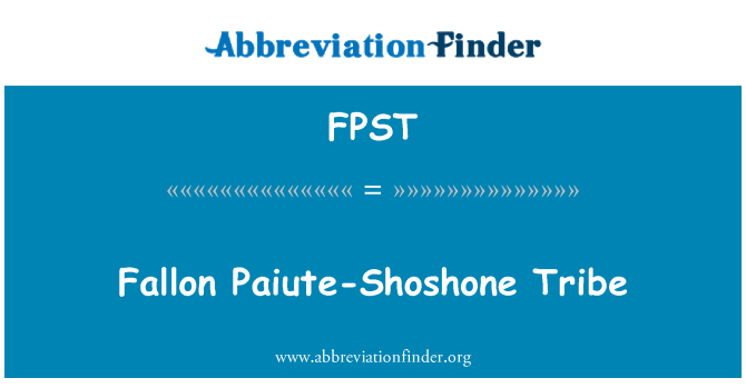 FPST: Puak Paiute Fallon-Shoshone