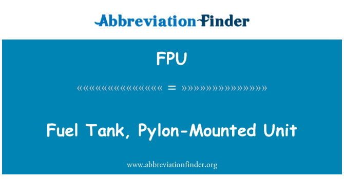 FPU: Tank gaz, te monte pilòn inite w la