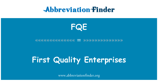 FQE: أول نوعية المشاريع